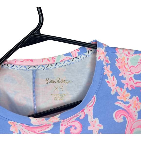 Lilly Pulitzer Deglan Go with the Flow T-shirt Dress Starfish Size XS - Picture 5 of 5
